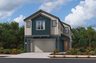 two-story multicolored exterior with a cream windowless garage