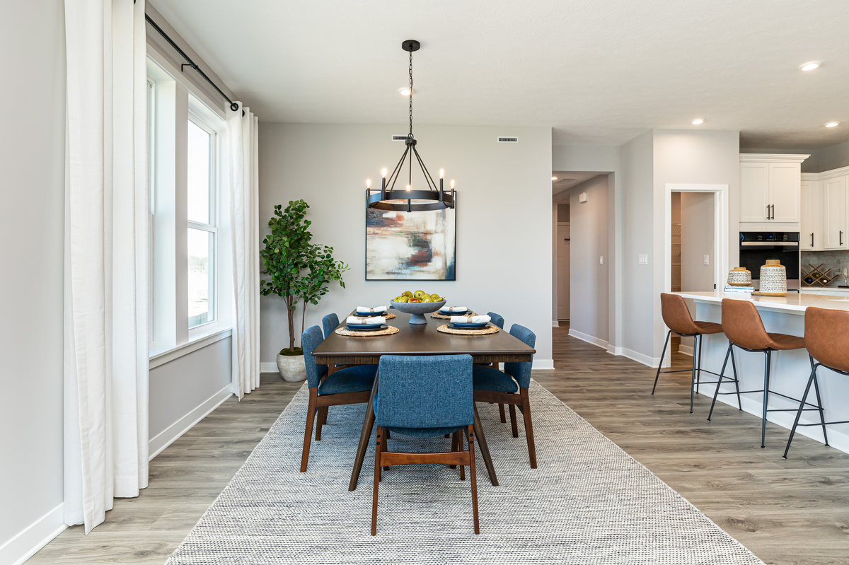 dining area with hardwood floors 
