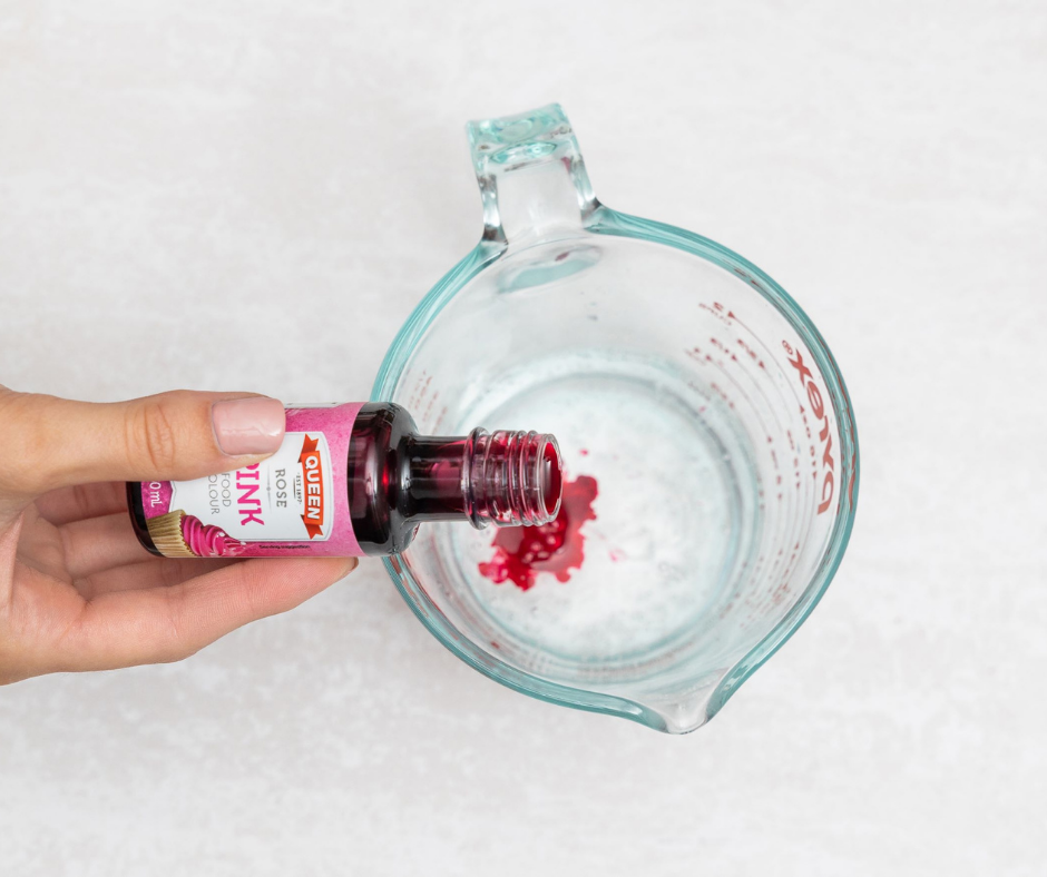 Mothers Day Recipe, Pink Lemonade Scones Step 3 combine lemonade and food dye and add mix to flour and cream
