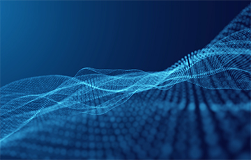 Abstract blue wave lines