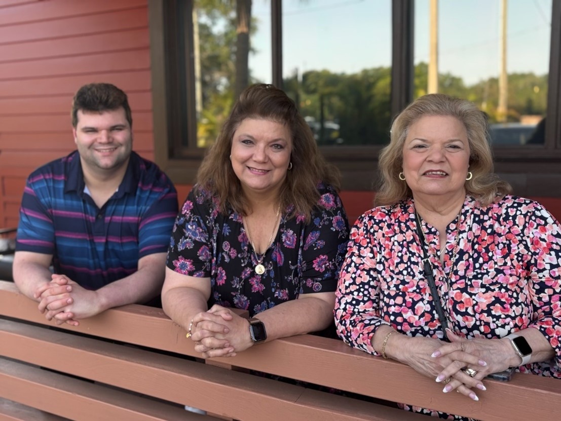 Nick Diaz is following in the footsteps of his mother, Samantha Diaz-McGimsey (center) and grandmother, Vivian Diaz (right), as he begins his career at Moffitt.