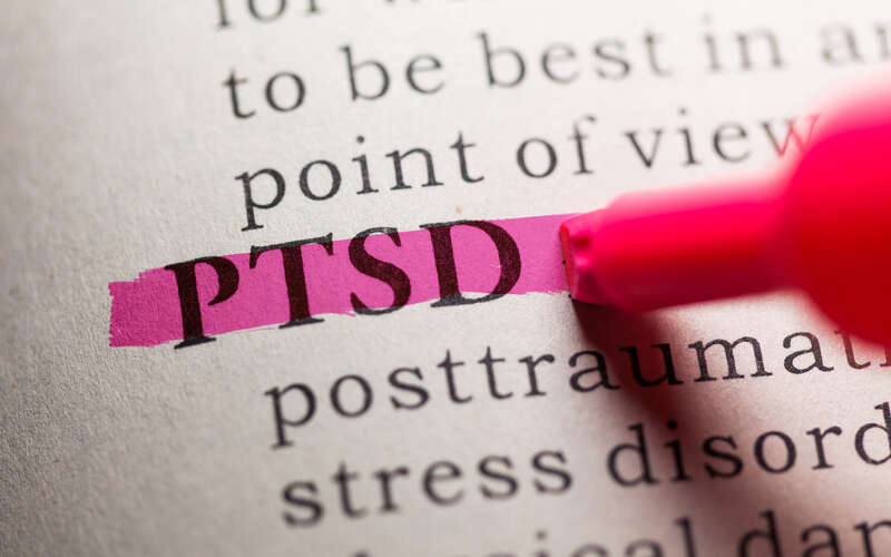 Highlighting "PTSD" in a book 