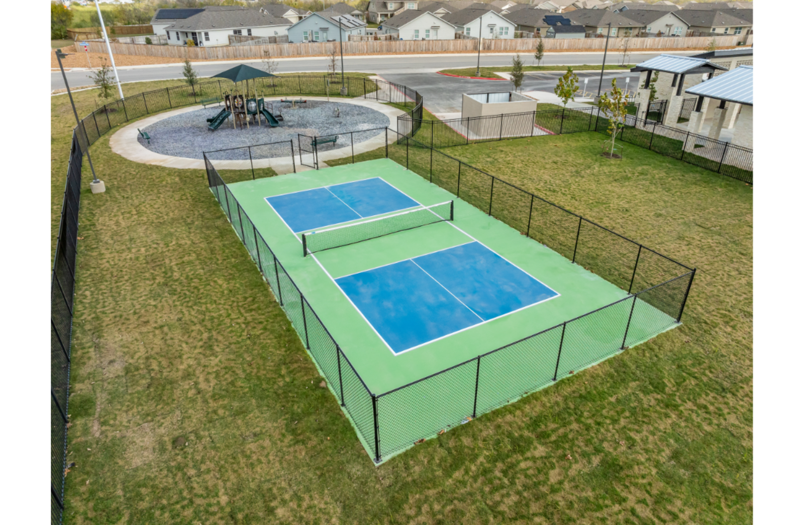 community playground & tennis court