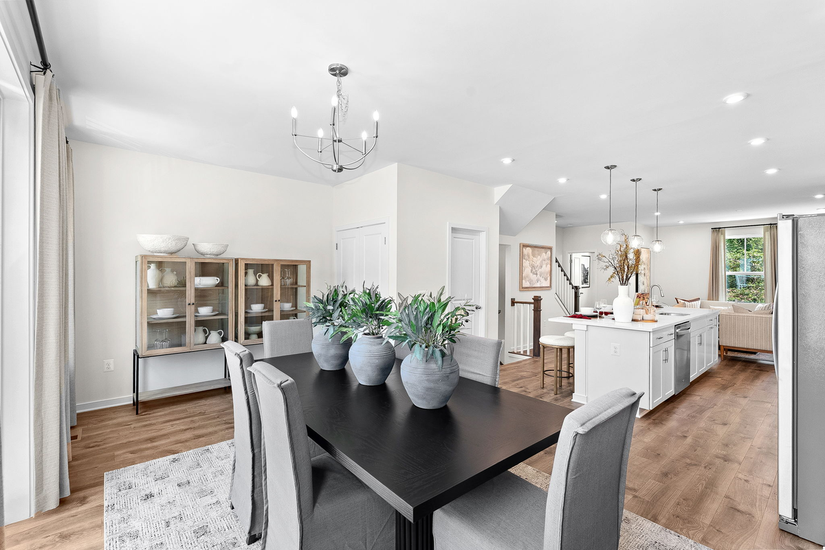 dining area with table and access to the kitchen