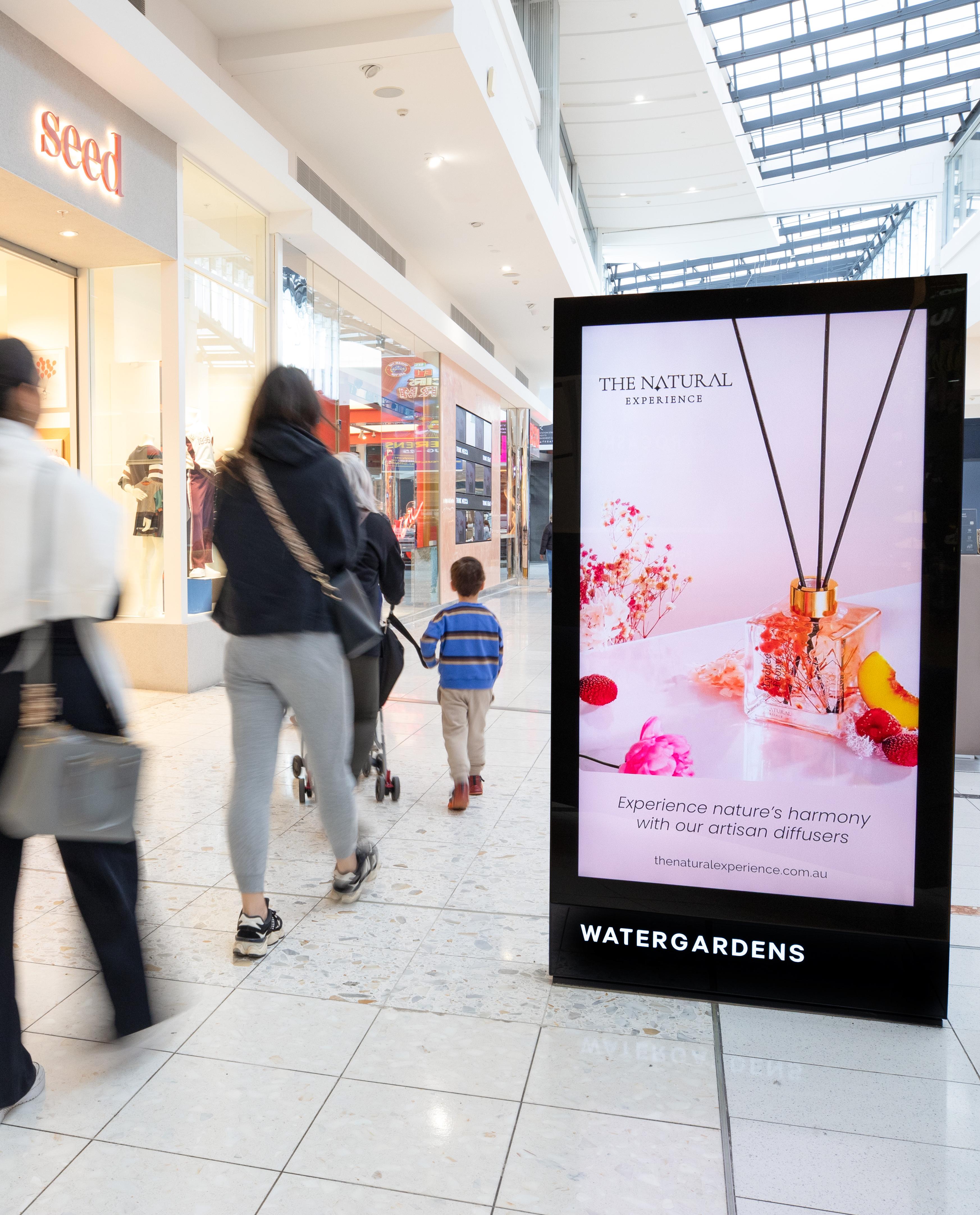 In centre example of an indoor smart screen in use
