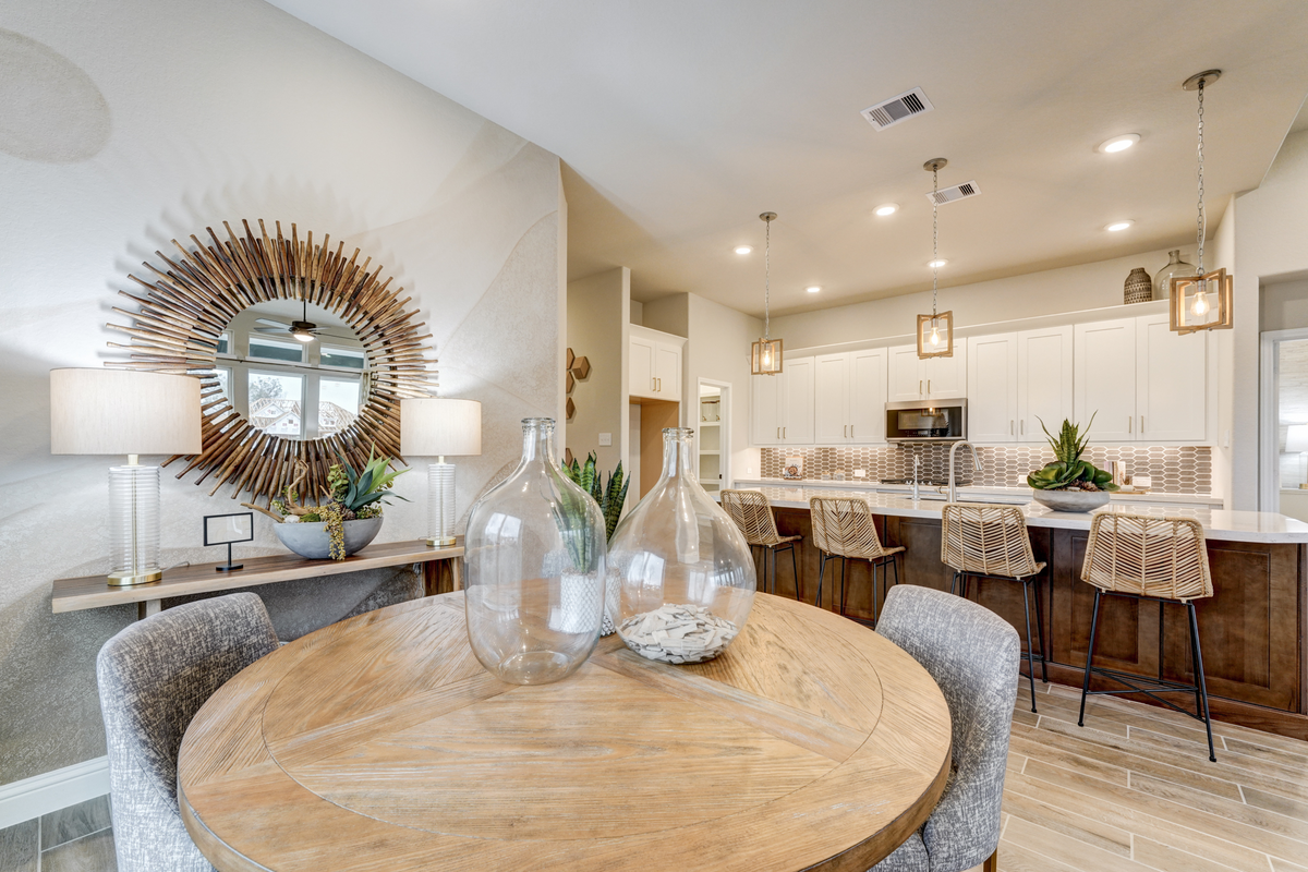 open-concept casual dining room