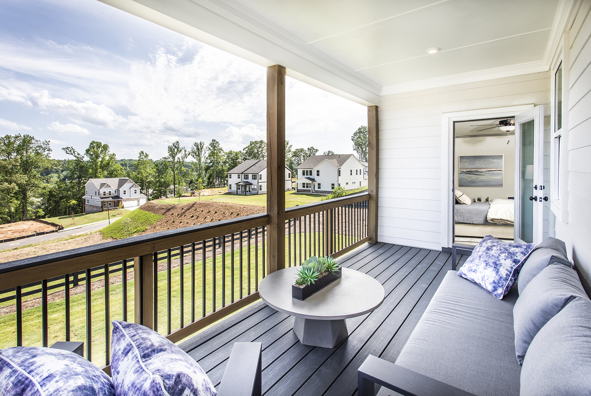 2nd-story deck connected to the primary bedroom