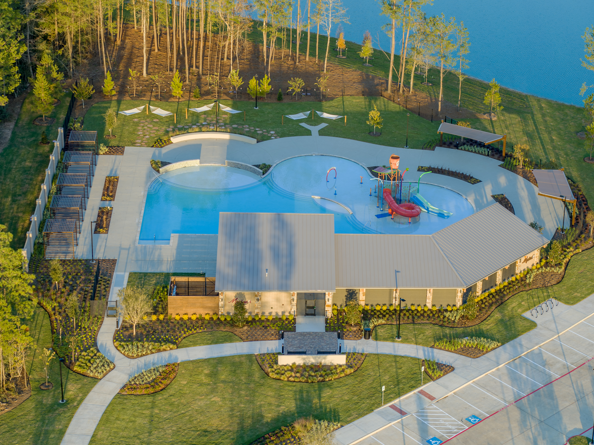 pool, clubhouse, splash pad, and cabanas 