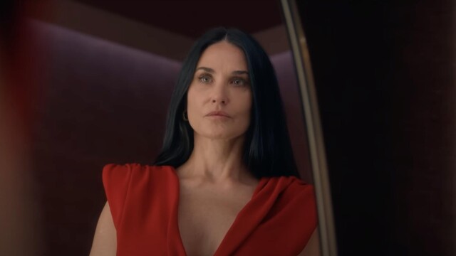 The Substance movie still with Demi Moore looking in a mirror.jpg