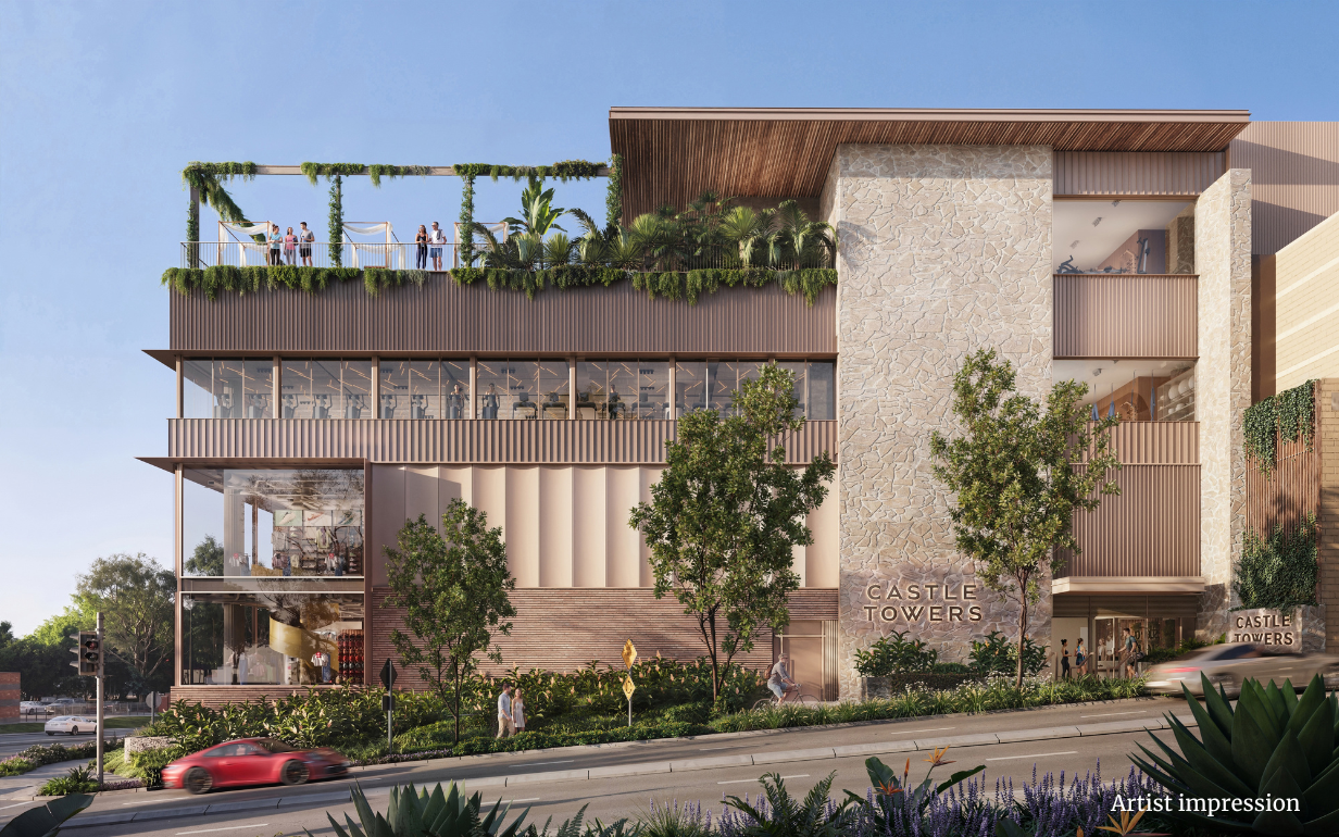 Castle Towers wellness redevelopment render