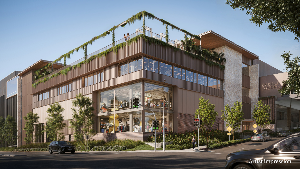 Castle Towers wellness redevelopment render