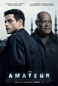 The Amateur Movie poster feautring Malek and Firshburne