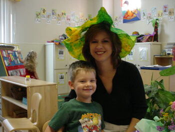 Mother and son at Moffitt's Child Development Center
