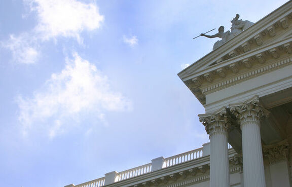 Roof of the California Capitol building in Sacramento