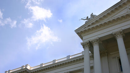 Roof of the California Capitol building in Sacramento