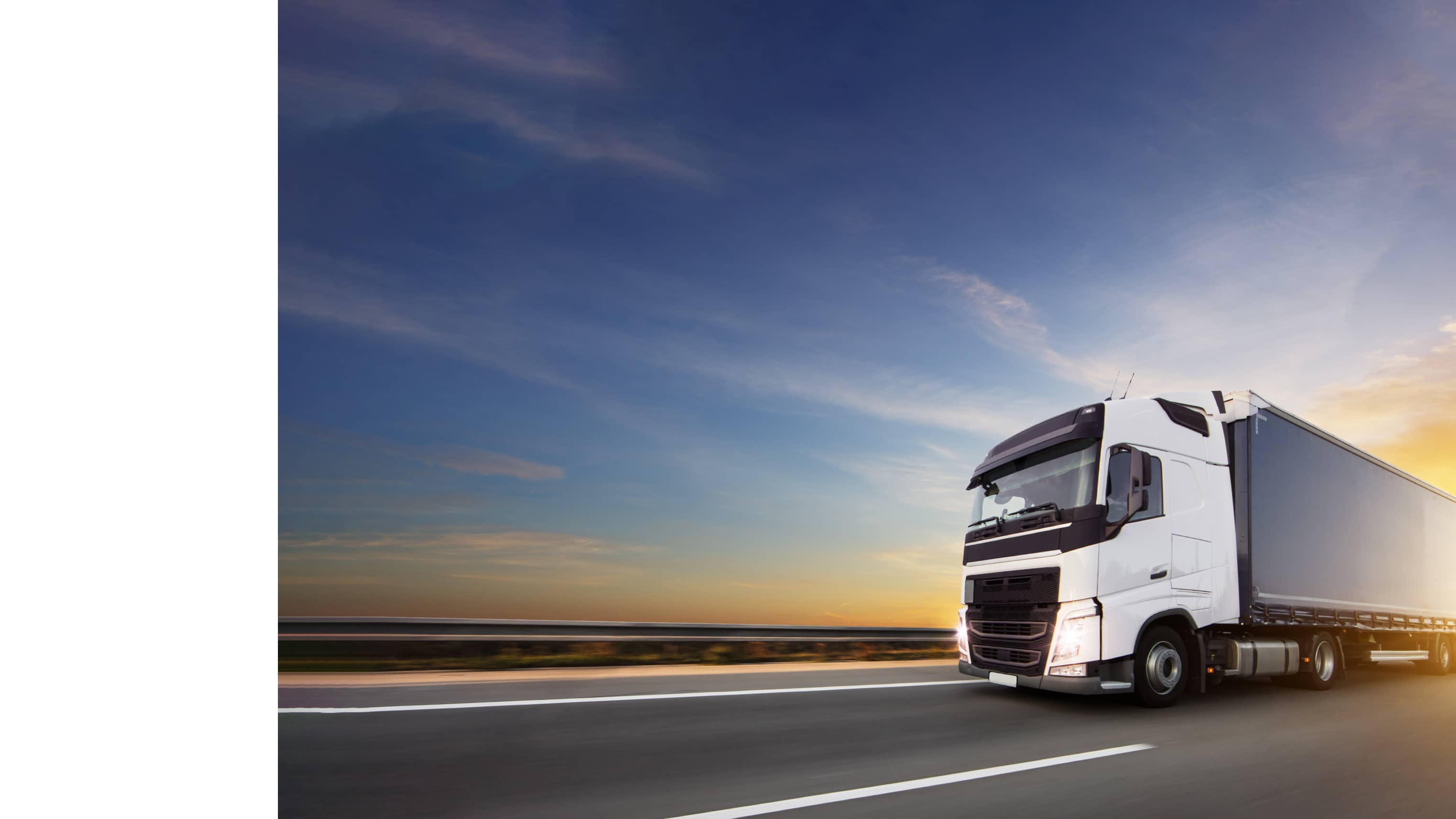 Trucks on a highway