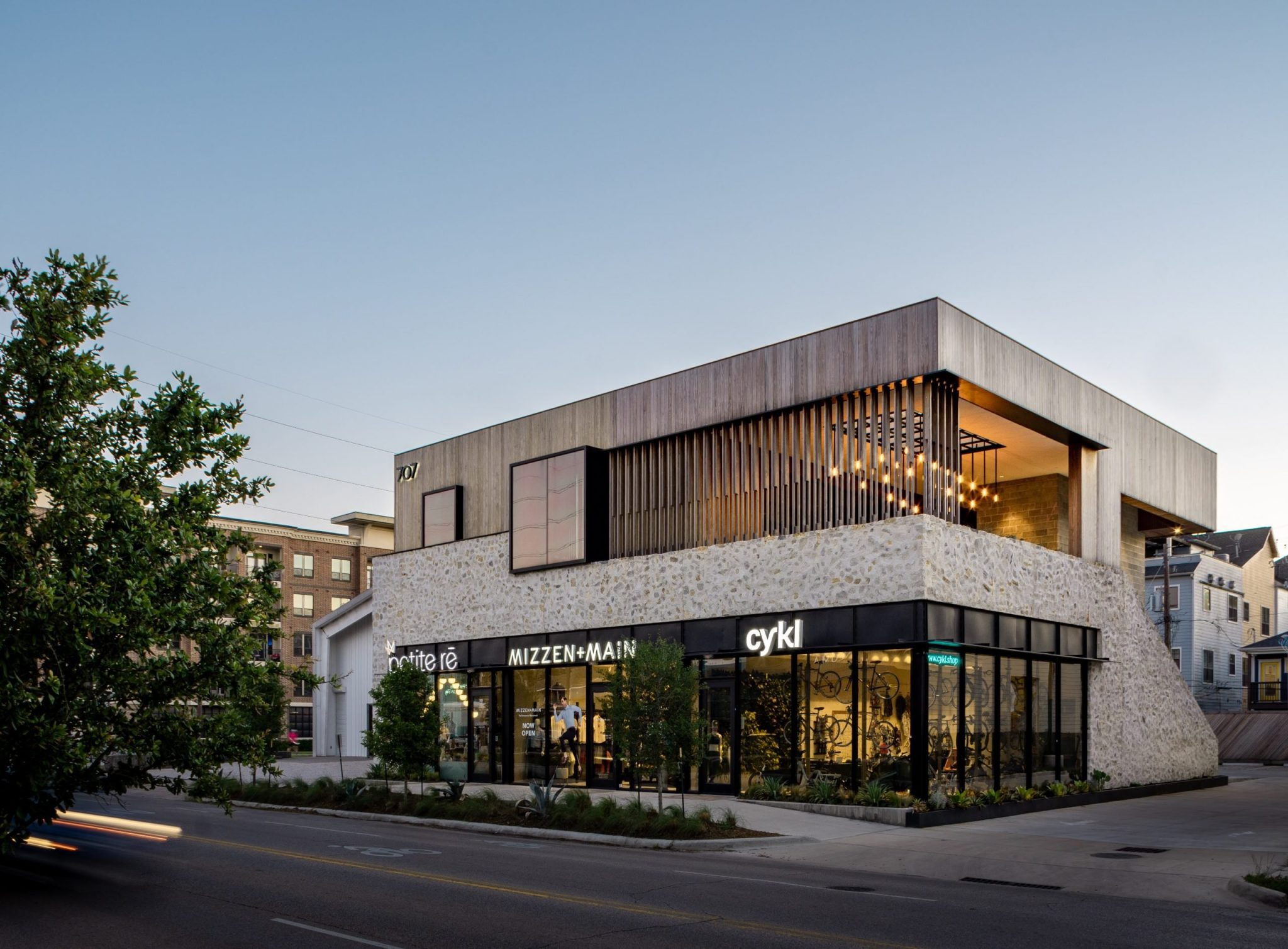 Click-in Cladding system at 707 Yale Street Shops