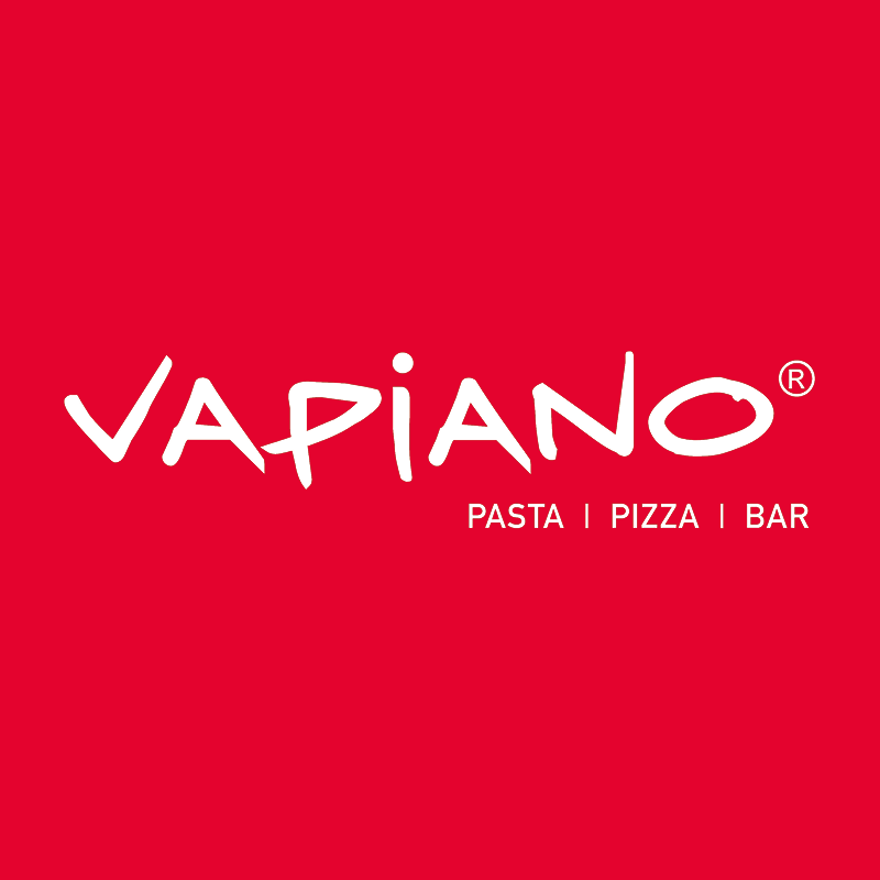 Vapiano - red background white logo