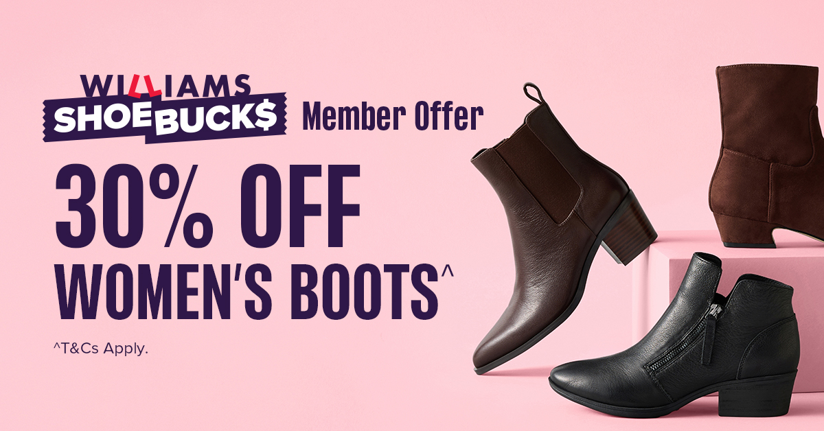 Shoebucks Member Offer! 30% Off Women's Boots!