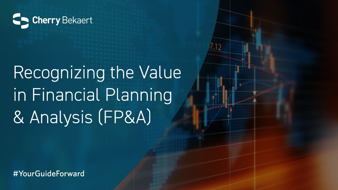 Recognizing the Value in Financial Planning & Analysis webinar YouTube poster