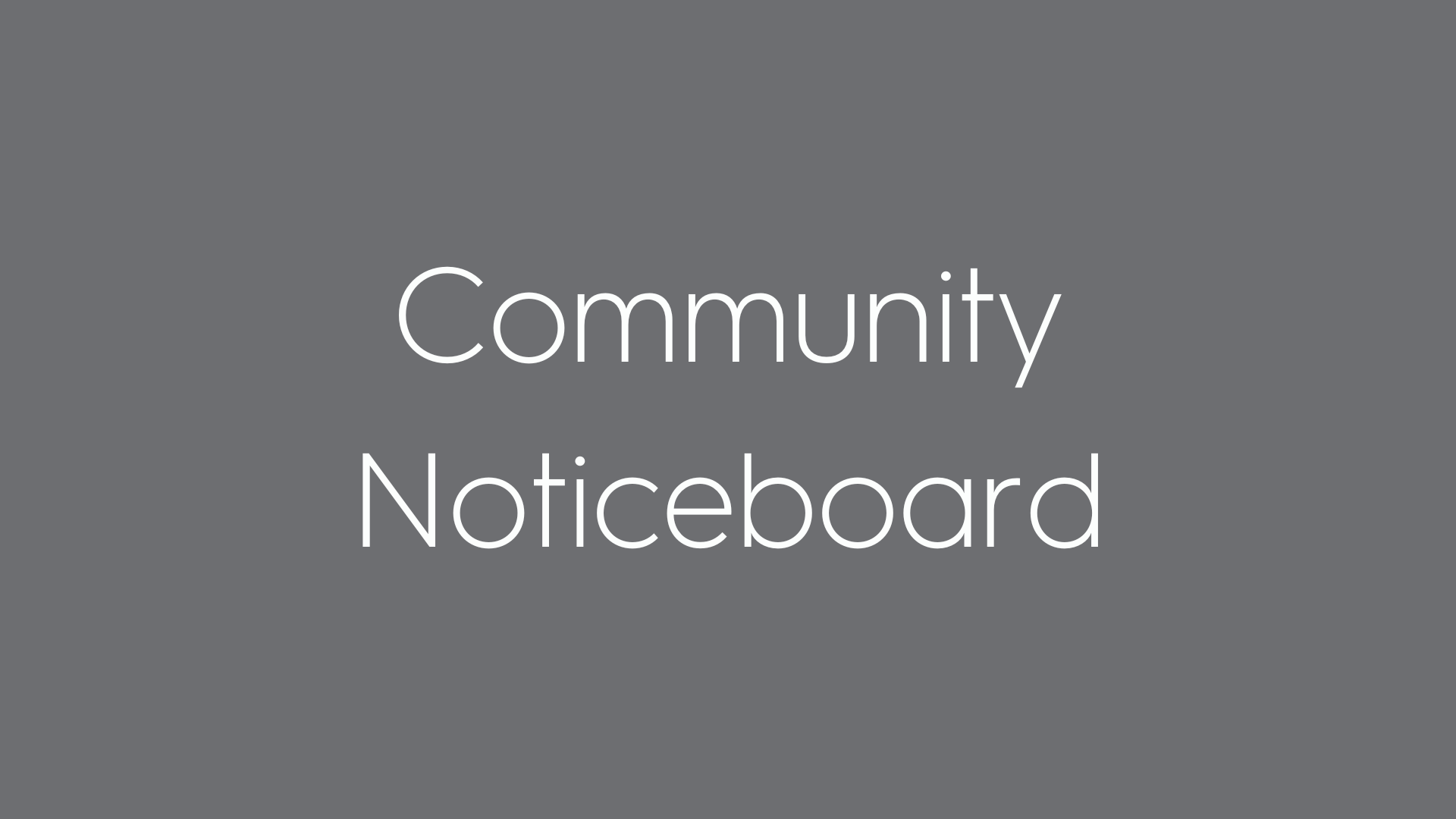 Community noticeboard artwork