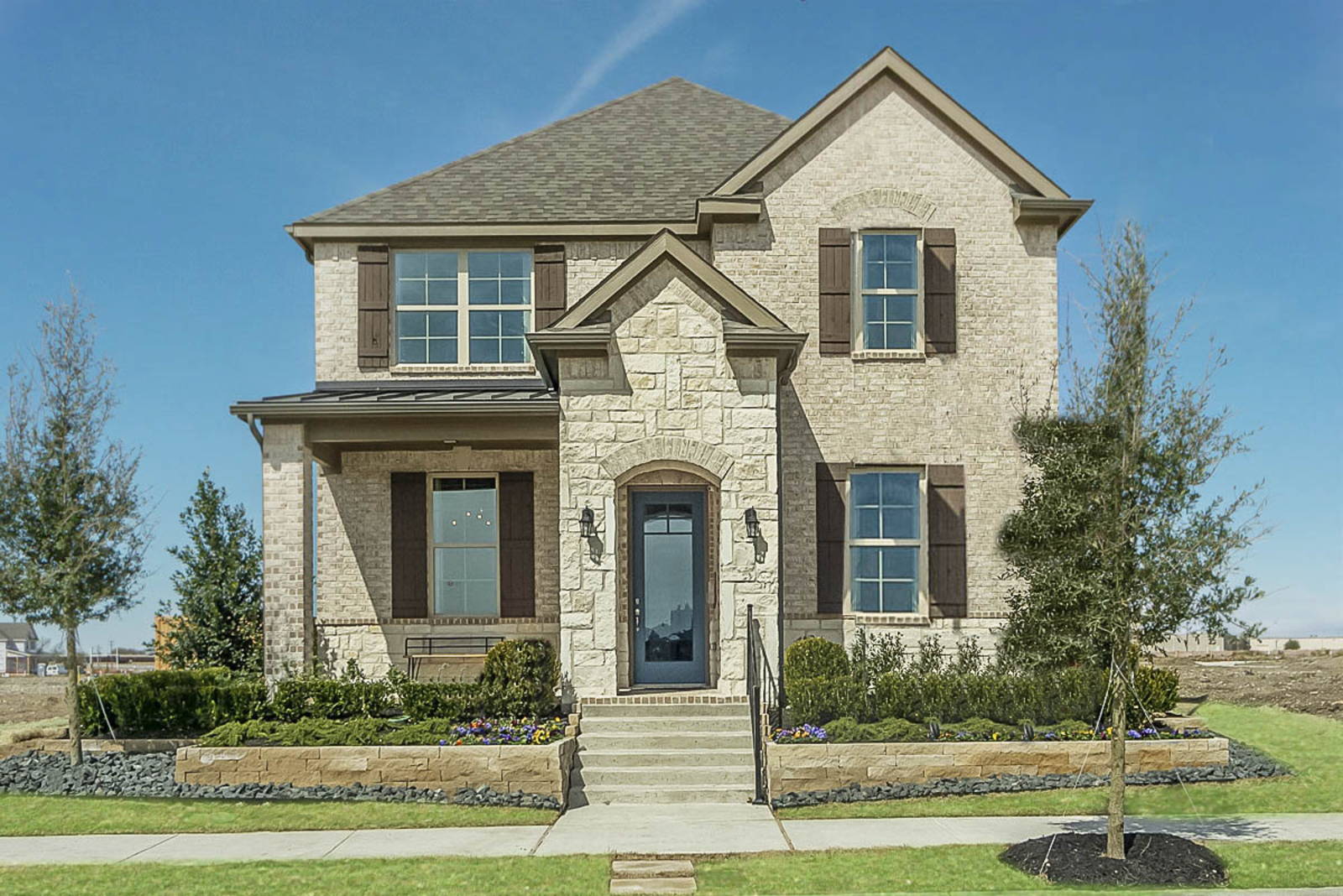 brick and stone exterior