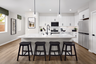 kitchen with white counters and countertops