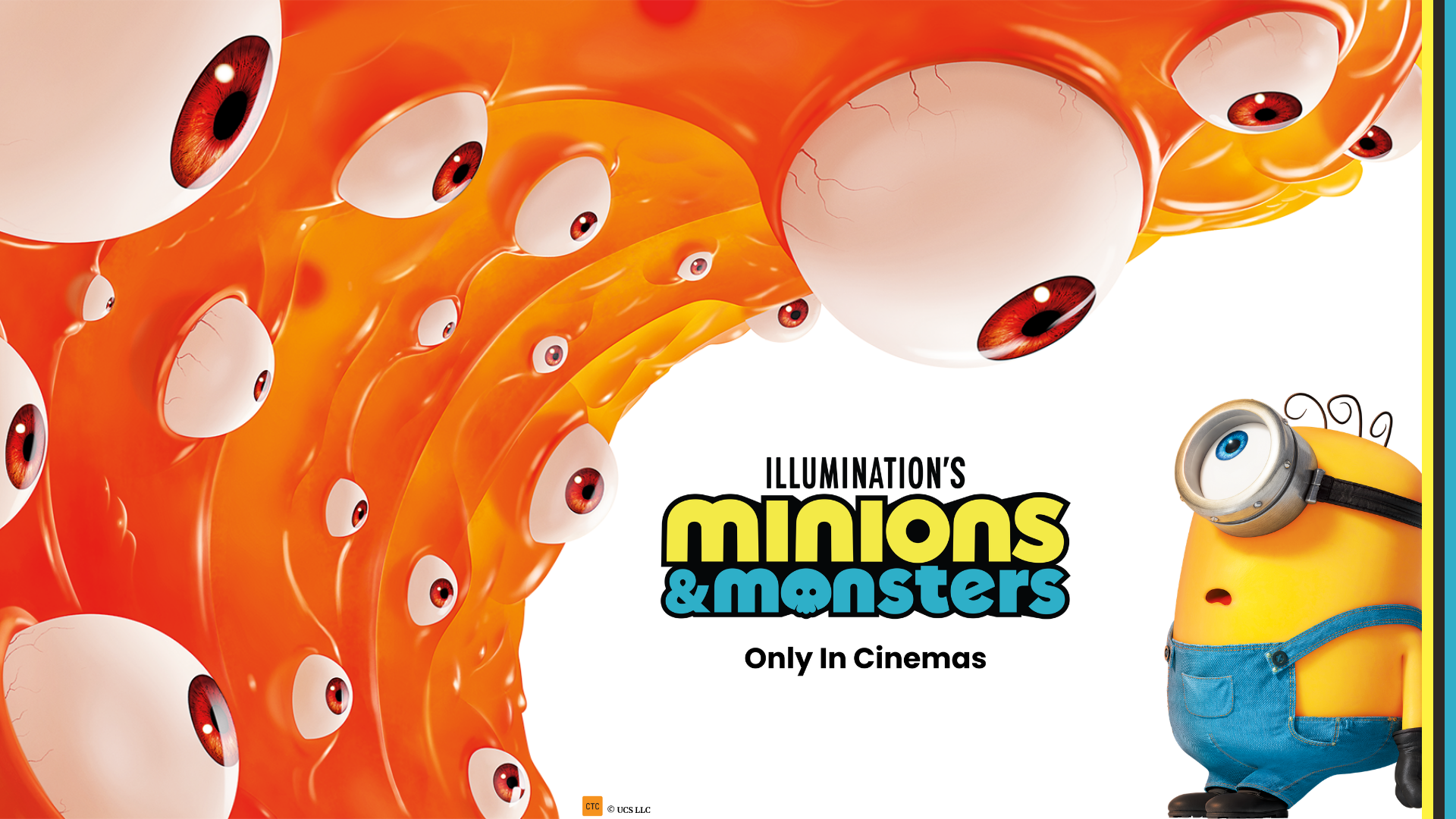 Image of minion staring act octopus tentacle with eyes and minion and monster branded