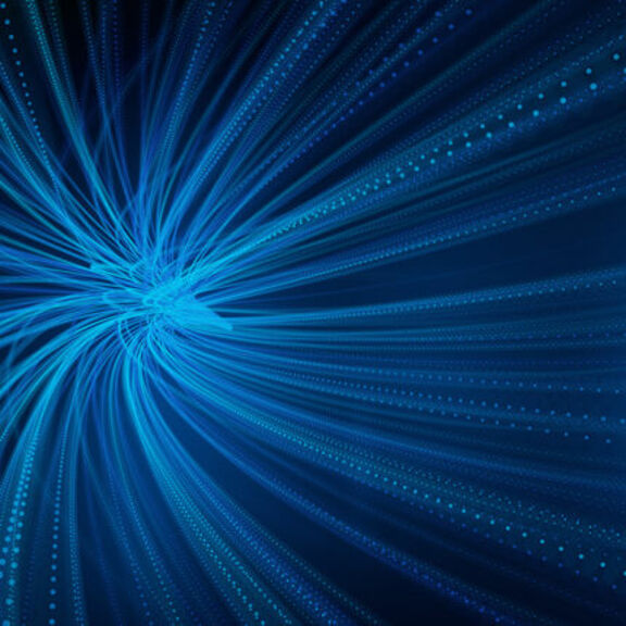 Abstract blue fibers