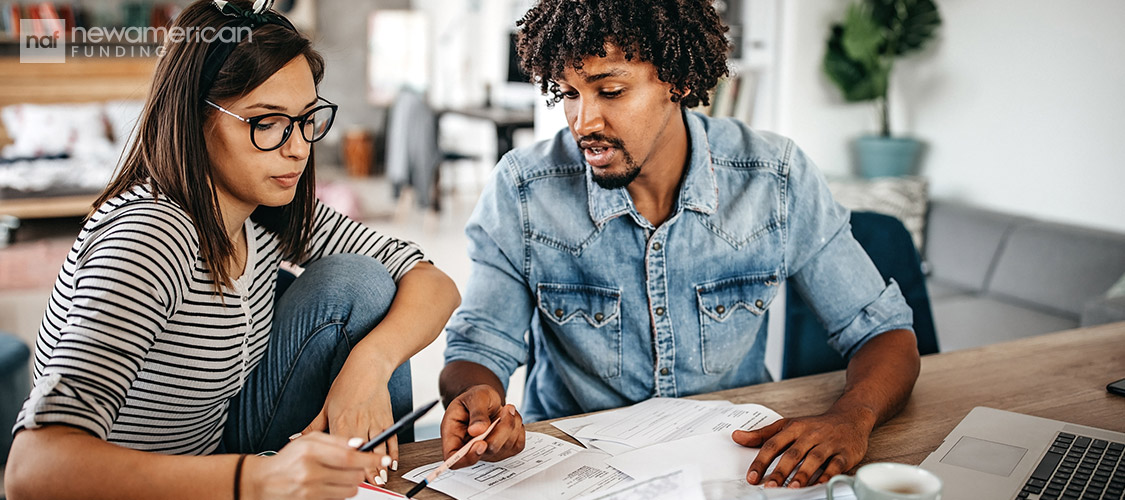 couple going over their finances