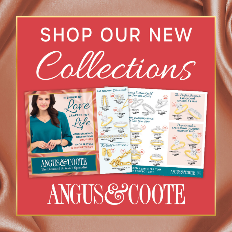 image of catalogue pages and supporting text of Inspired by Love Catalogue or lifestyle image of a lady wearing diamond jewellery