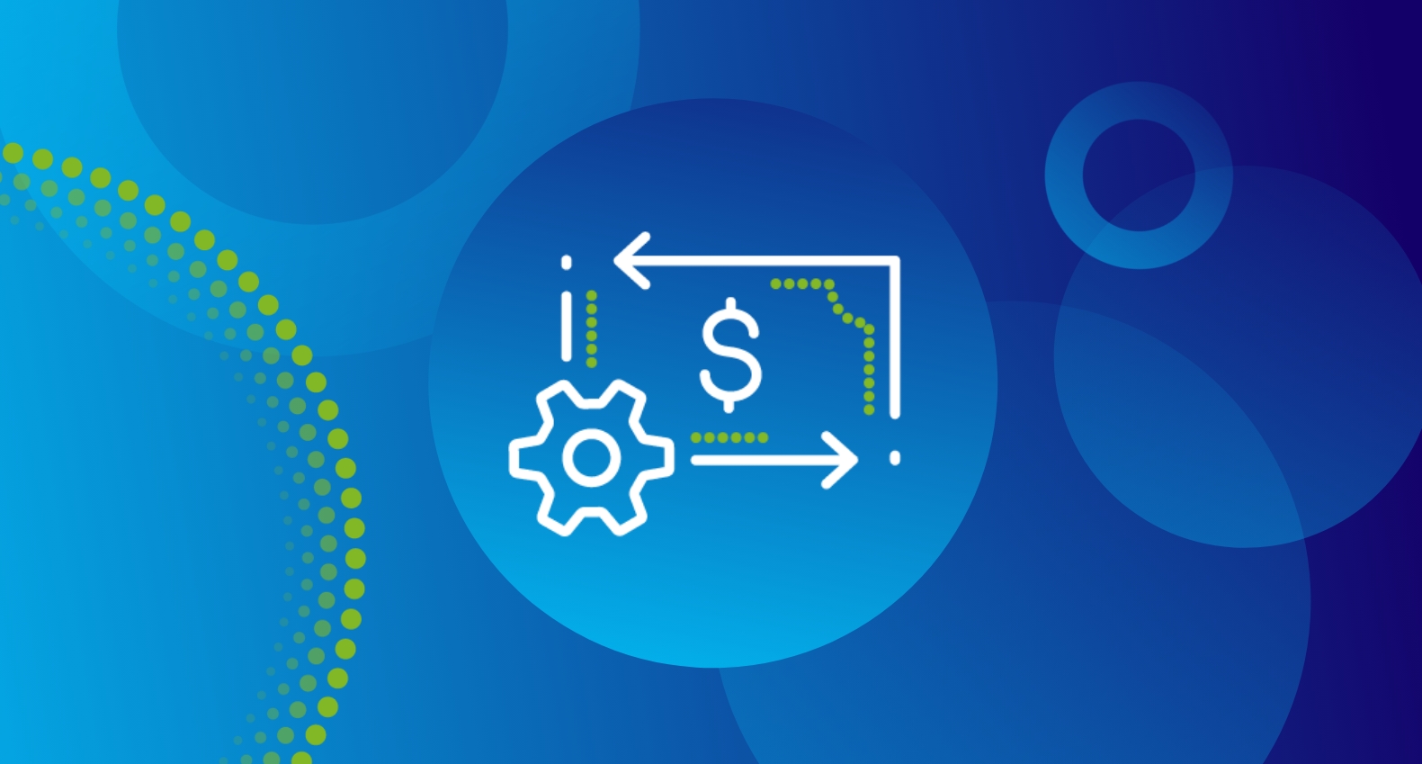 Bid and tender process icon with dollar sign and gear