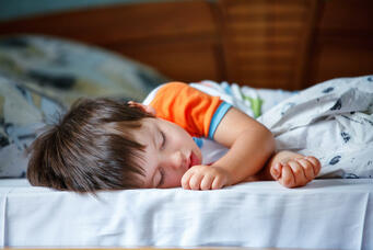 Child sleeping - good sleep habits are important to a child's health.