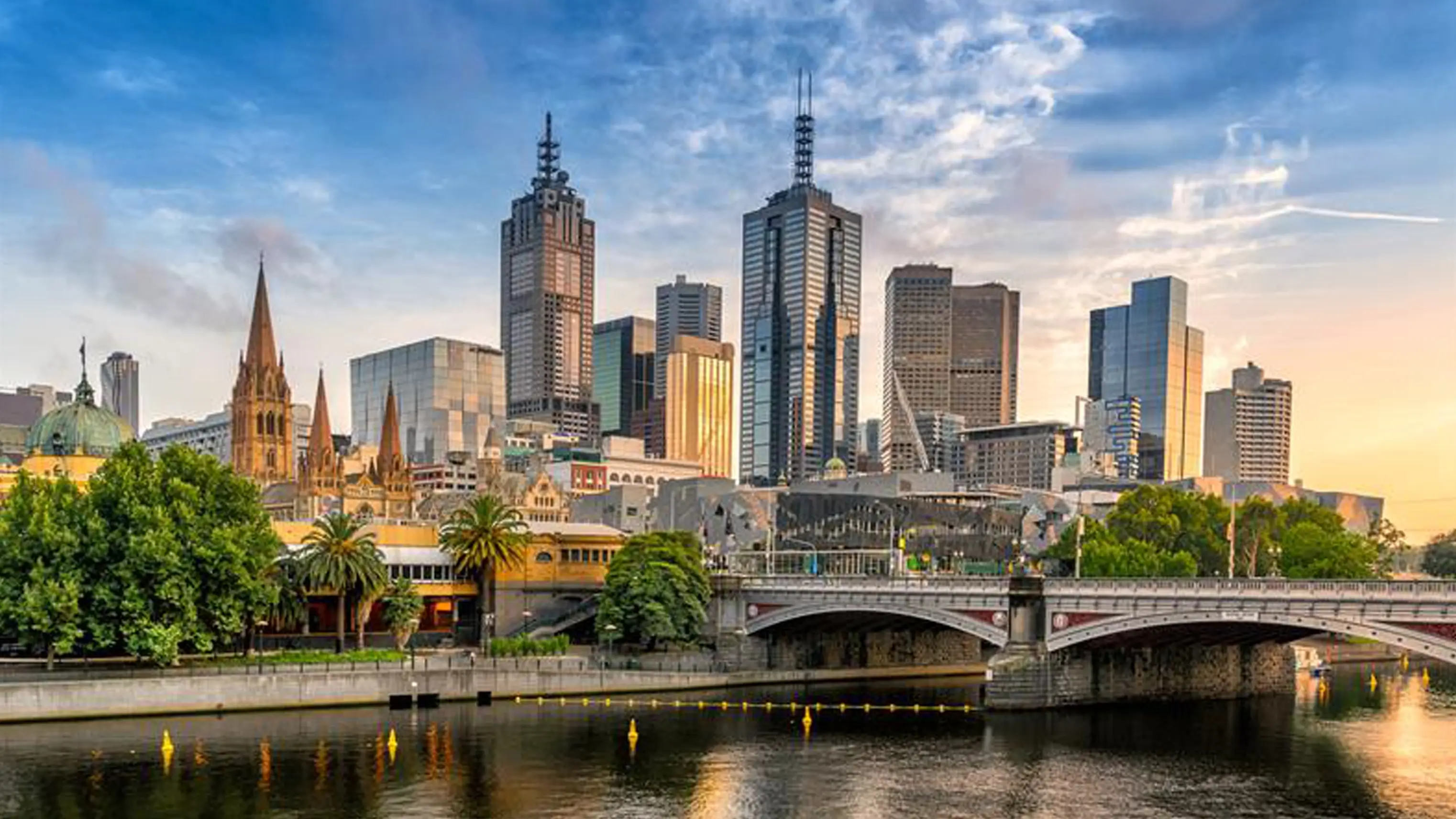 Cityscape scene of Melbourne, Australia