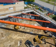 New super heavy-duty shoring system deployed for basement excavation