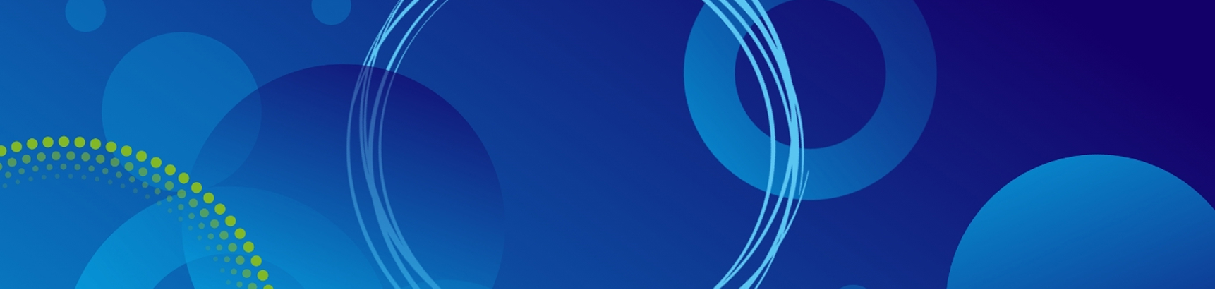 Abstract blue background with circular shapes and dotted arc