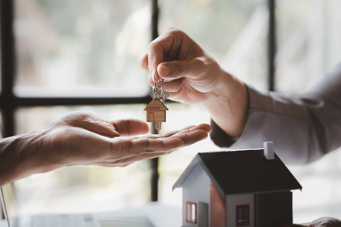 handing over the house keys