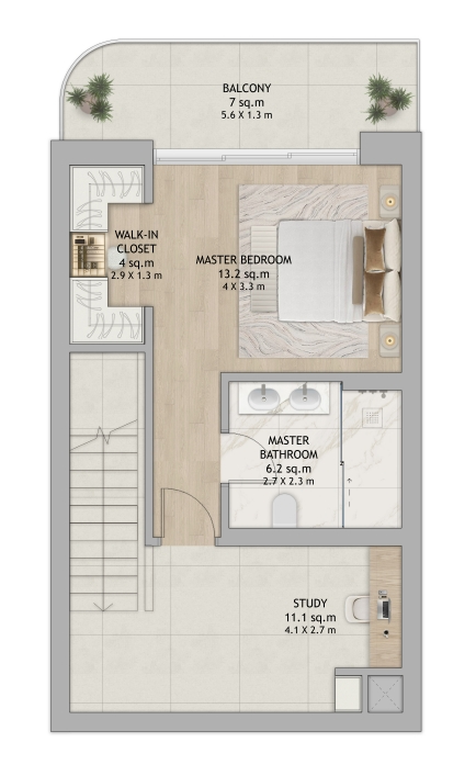Fahid Beach Residences Fahid beach residence town house 1 bedroom typeFB floor plan