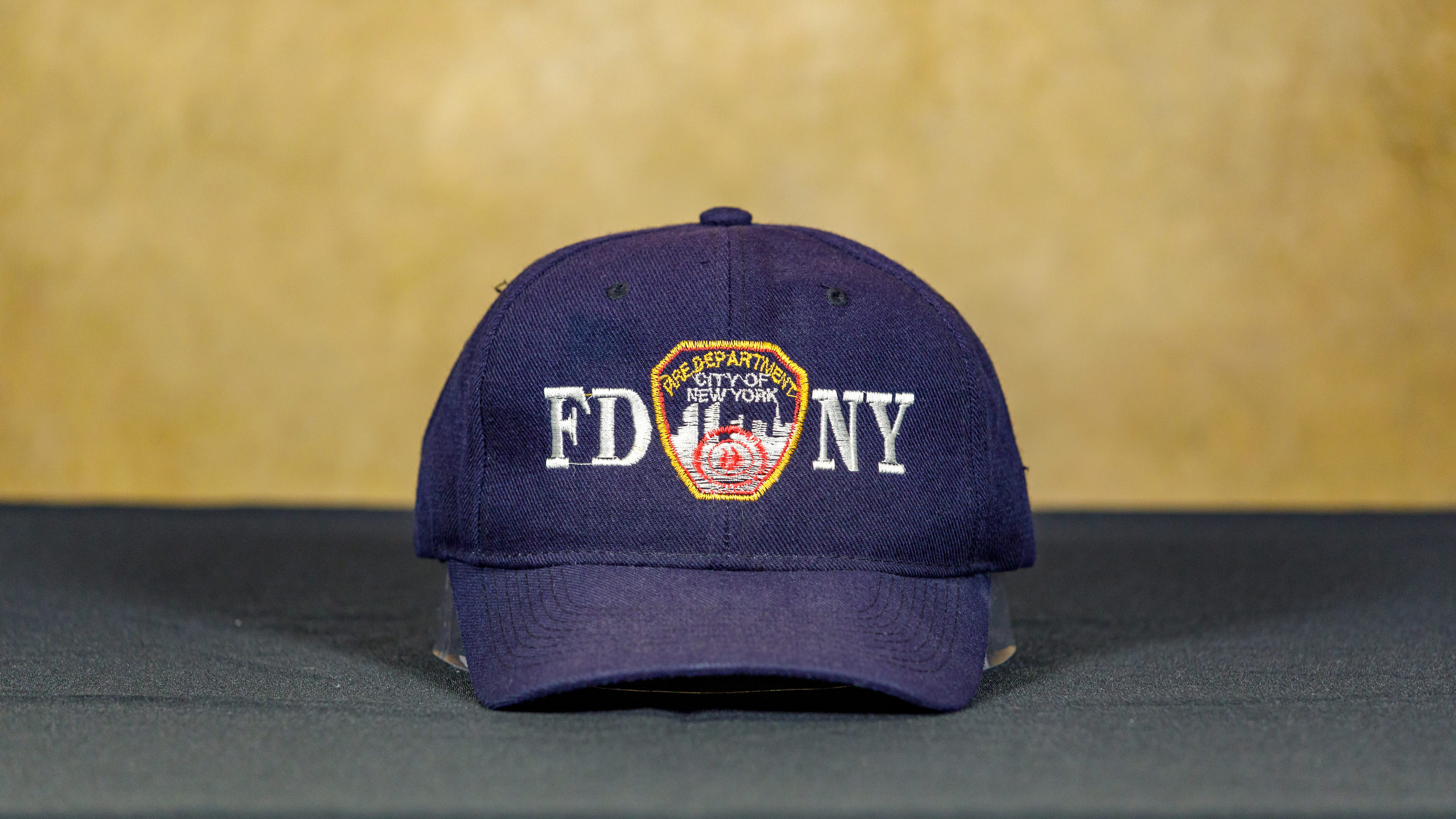 Cap owned by Franciscan Father Mychal Judge, a FDNY chaplain who died while ministering to victims on September 11, 2001