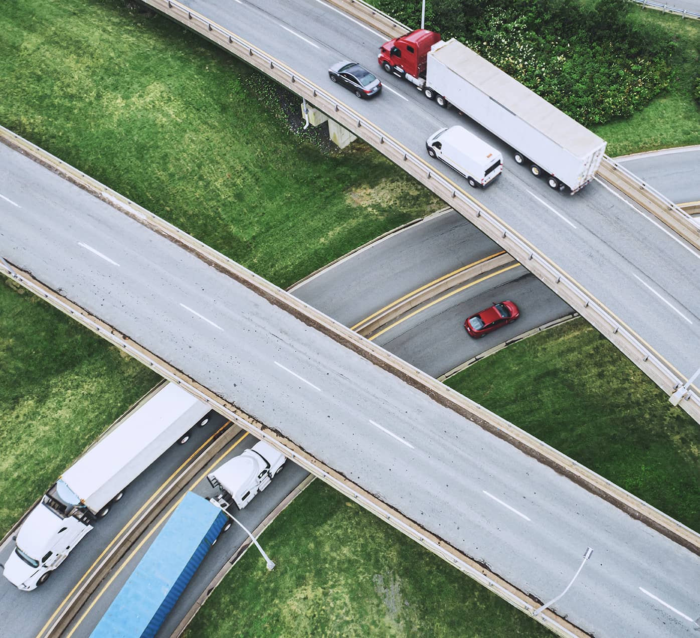 Trucks on a highway