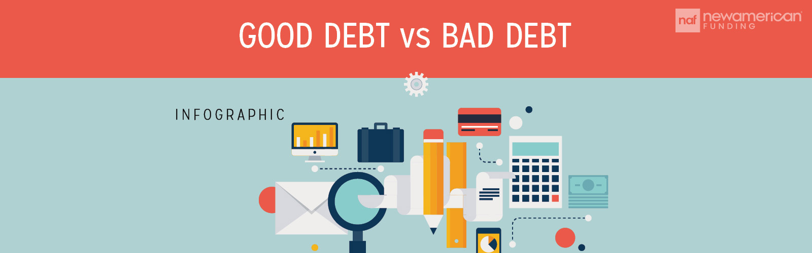 good debt vs. bad debt infographic