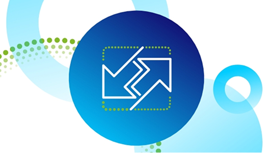 Icon of two arrows in opposite directions symbolizing procurement processes and training
