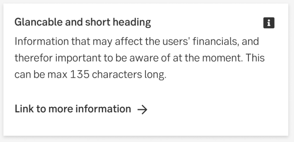Component: Information block