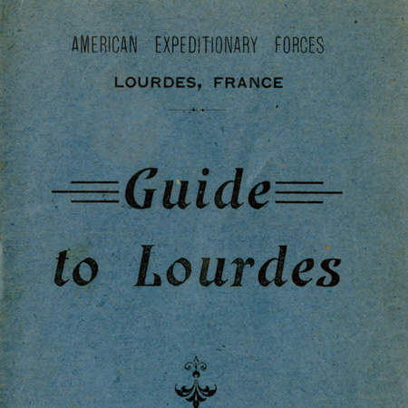 Cover of Guide to Lourdes published by the Knights after ww1.