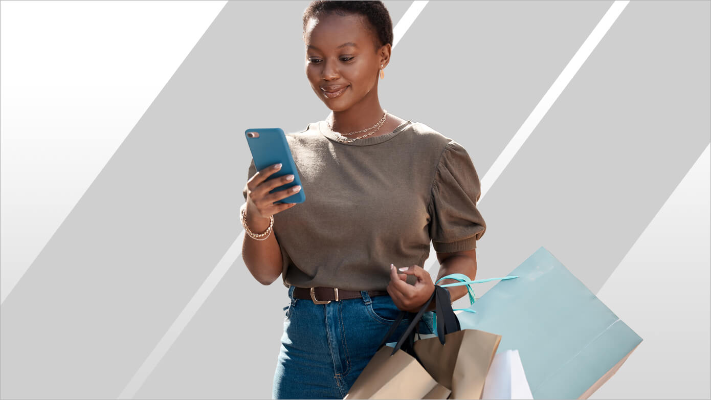 Woman holding an iPhone