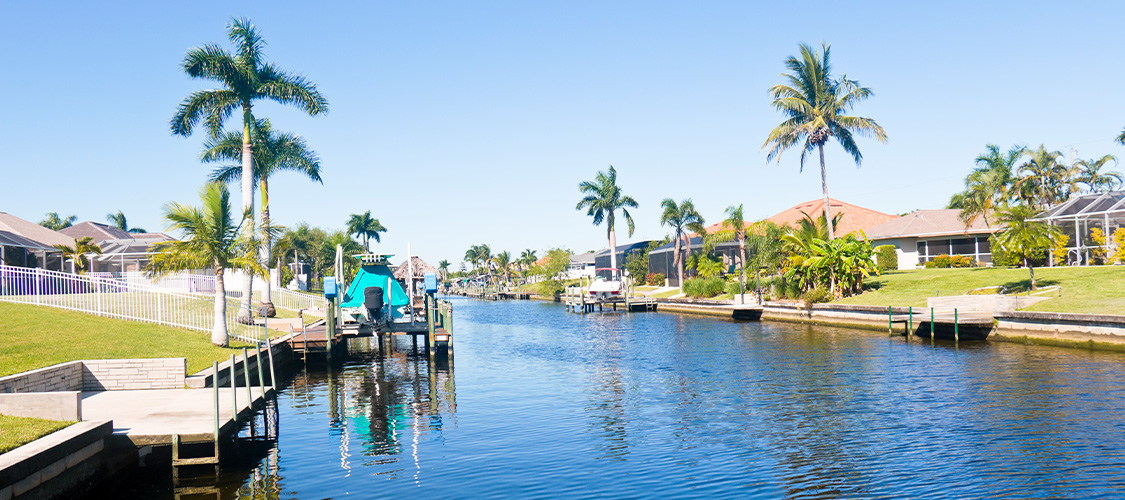 Aerial shots of Cape Coral, Fla.
