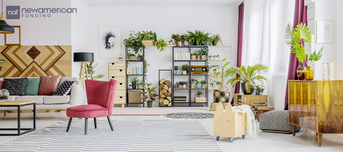 A plant-filled living room.
