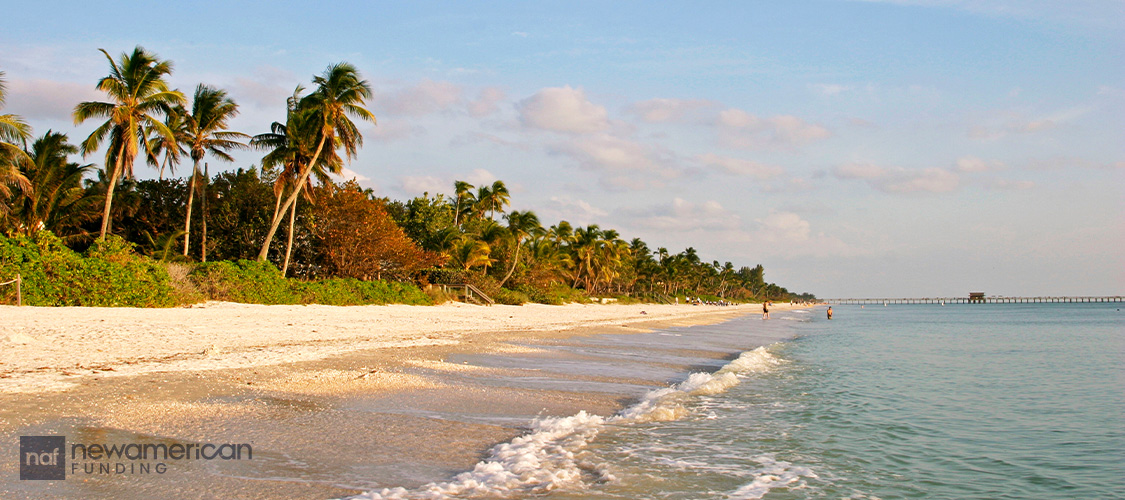 A beach in Naples, FL.