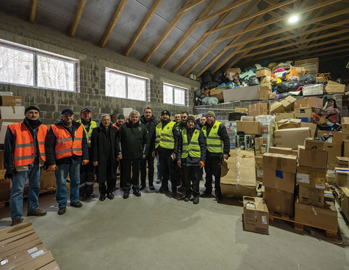 Knights in Ukraine gather with Cardinal Konrad Krajewski, almoner of His Holiness Pope Francis
