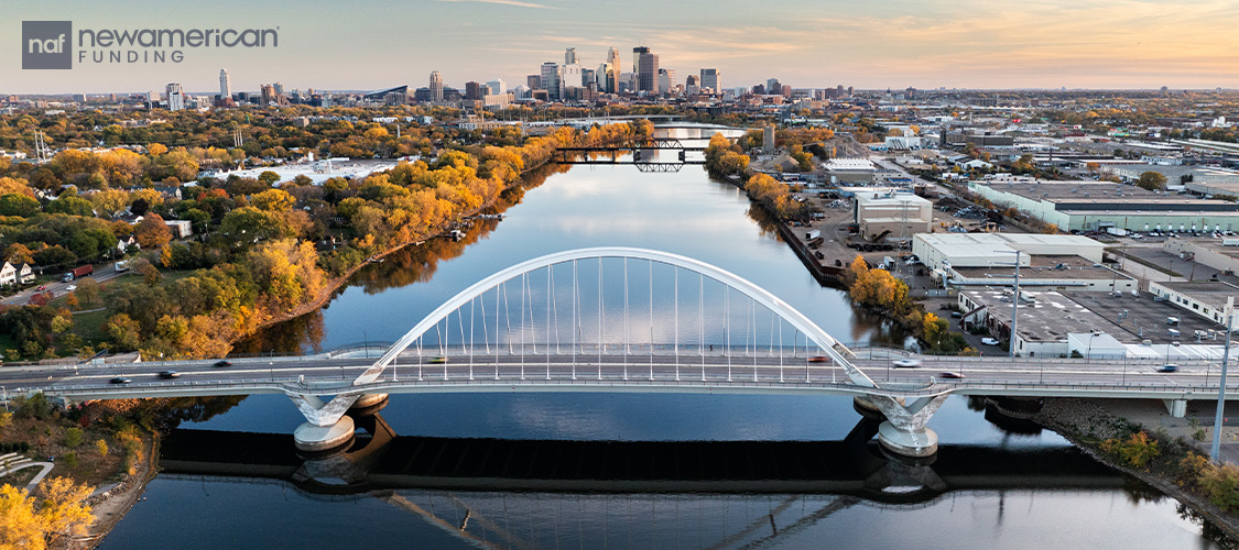 A shot of a major city in Minnesota